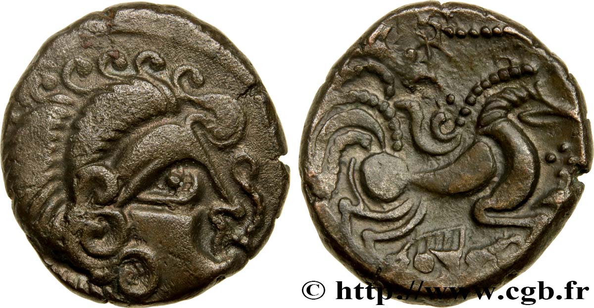 CORIOSOLITES (Région de Corseul, Cotes d&nbsp;Armor) Statère de billon, classe II au nez pointé TTB+