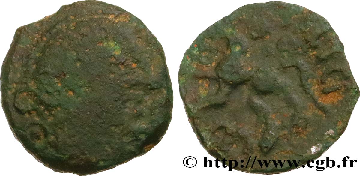 GALLIA - BELGICA - PAGUS CATUSLUGI - Sanctuario de BOIS L ABBÉ (Seine-Maritime) Bronze VIIRICIVS, classe III BC