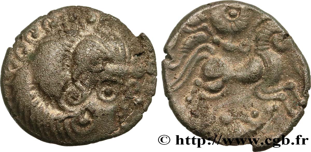 GALLIA - ARMORICA - CORIOSOLITÆ (Región de Corseul, Cotes d Armor) Statère de billon, classe III au nez en epsilon BC+/MBC