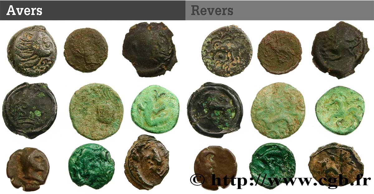 GALLO-BELGIAN - CELTICA Lot de 9 bronzes variés lotto