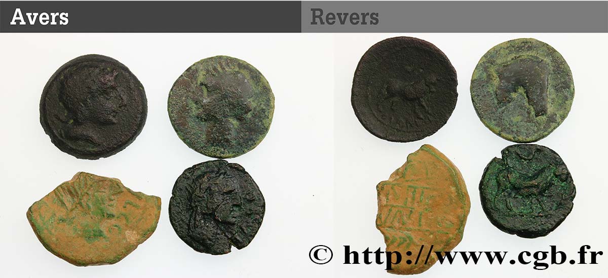 HISPANIA - IBERICO Lot de 4 bronzes celtibères lote