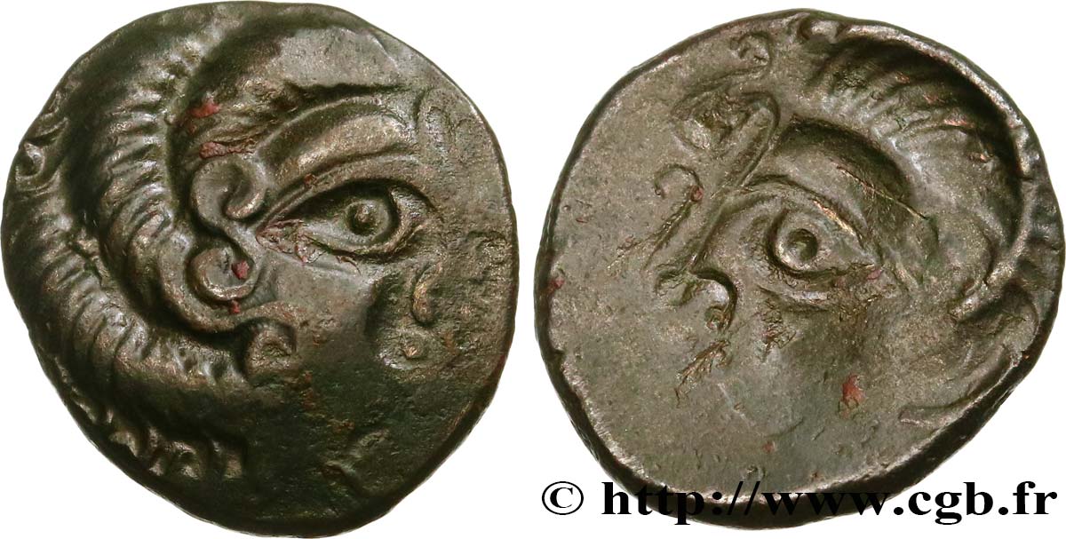 GALLIEN - ARMORICA - CORIOSOLITÆ (Region die Corseul, Cotes d Armor) Statère de billon, classe II - incus fVZ