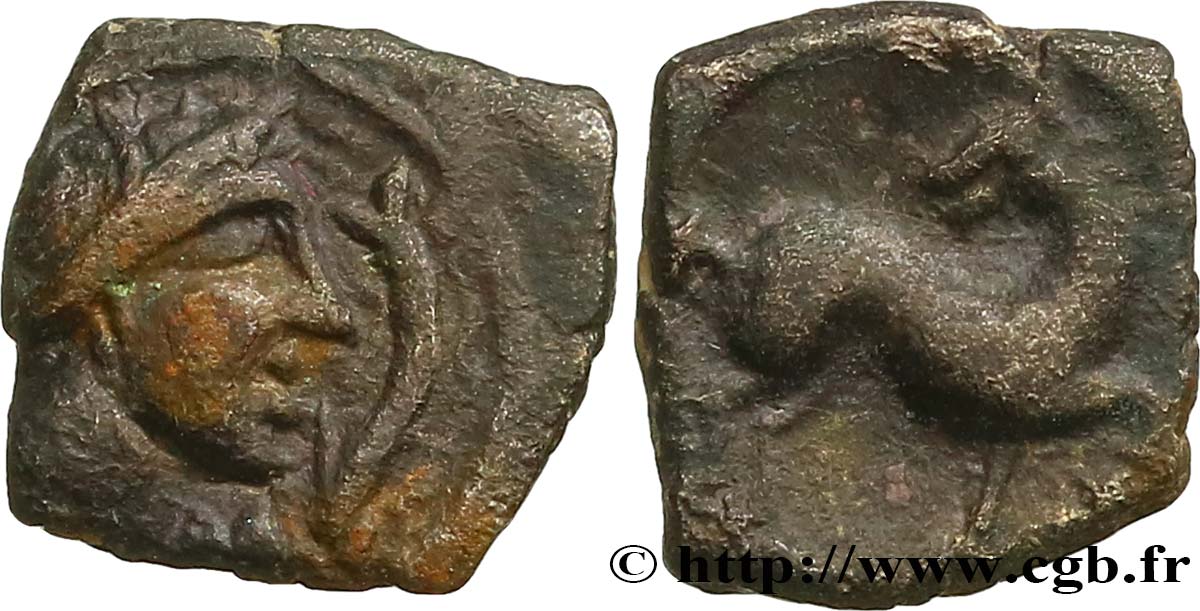 GALLIA - NEDENES (oppidum of Montlaures) Obole au cheval retourné XF