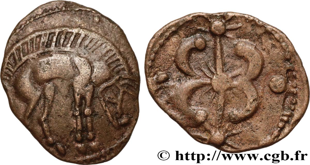 VELIOCASSES (Regione di Normandia) Bronze au sanglier et au fleuron q.SPL