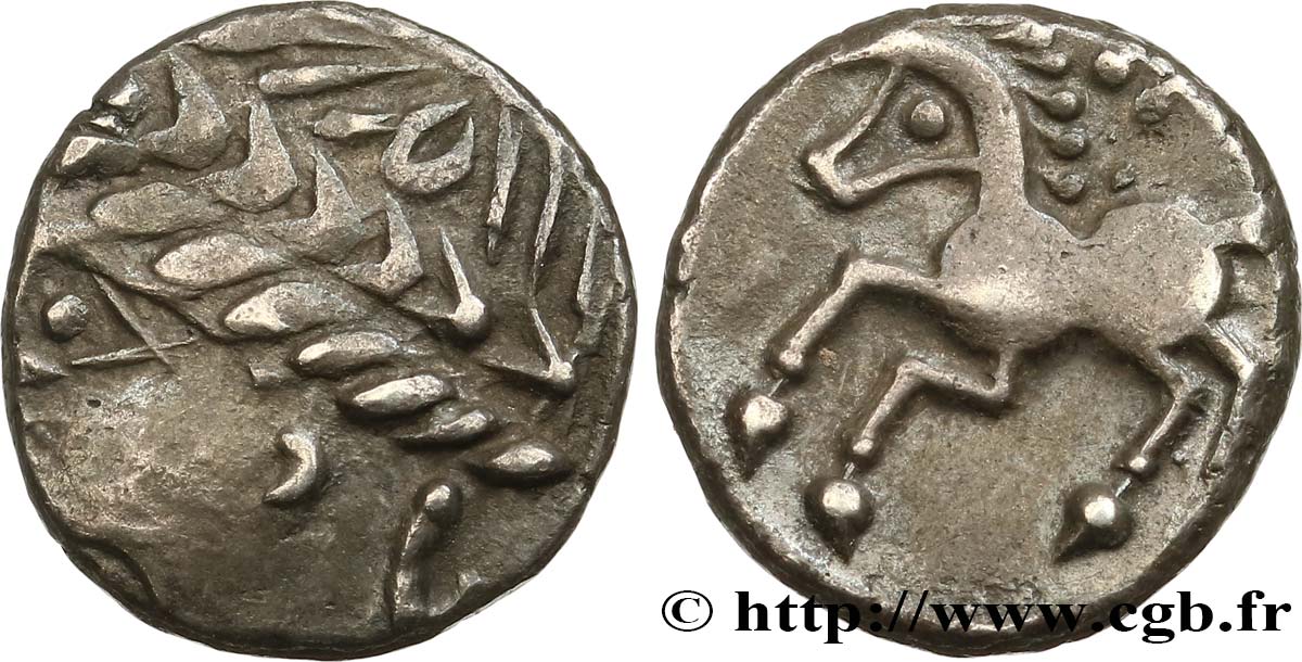 ALLOBROGES (Région du Dauphiné) Denier au cheval galopant et au “caducée” SUP