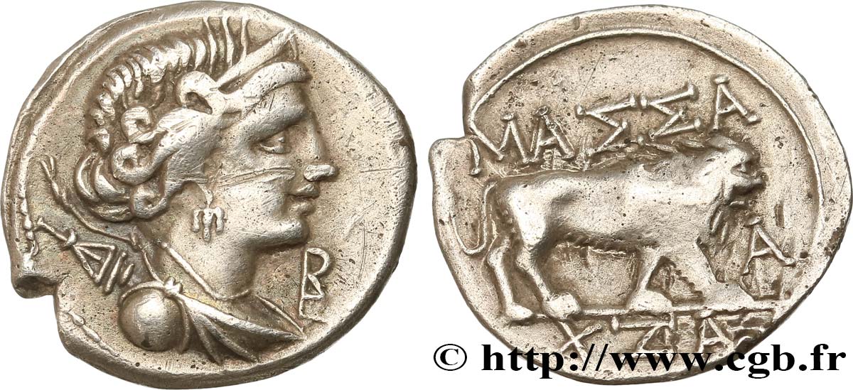 MASSALIA - MARSEILLE “Drachme légère” ou tétrobole TTB+