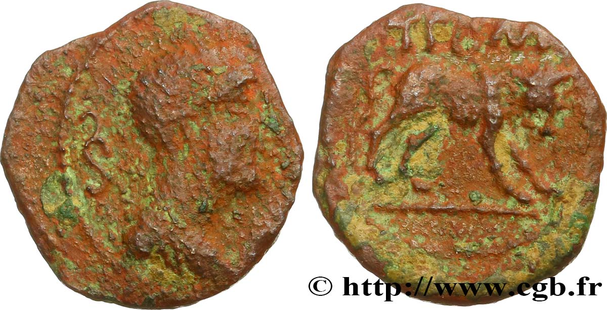 CAVARES (région d Avignon et d Orange) Bronze au taureau T.POM / SEX.F TB+