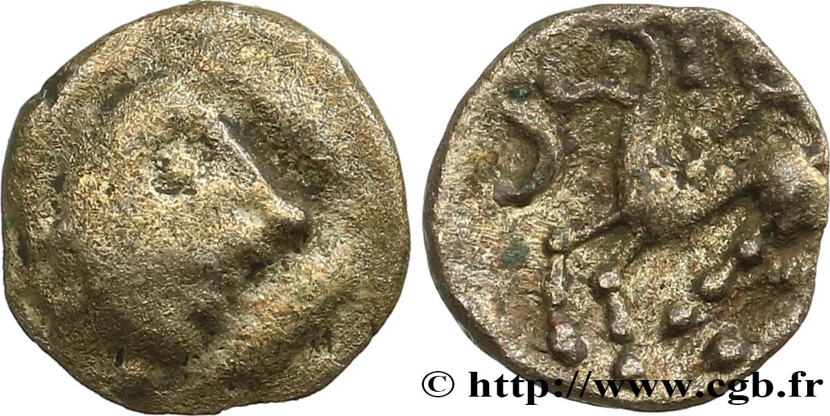GALLIA - NEDENES (oppidum of Montlaures) Obole au cheval et au torque VF/AU