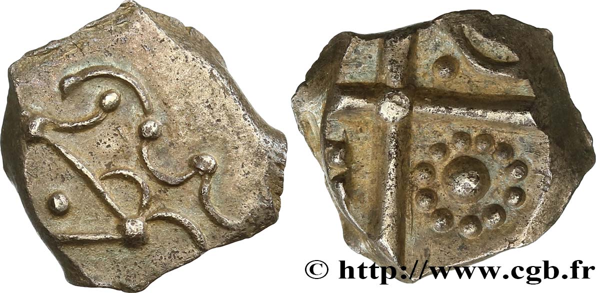 CADURQUES (région de Cahors) Drachme “à la tête triangulaire”, S. 134-135 SUP