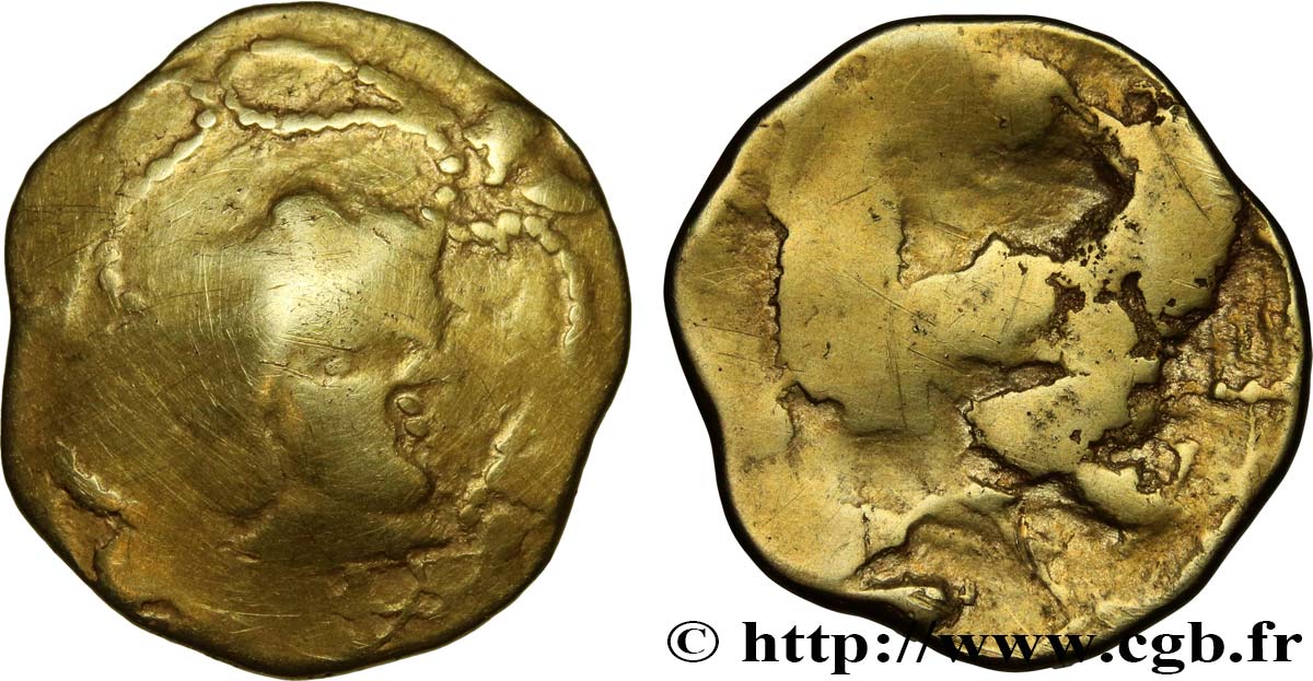 VENETI (Regione di Vannes) Statère d’or à la petite tête nue q.BB/MB