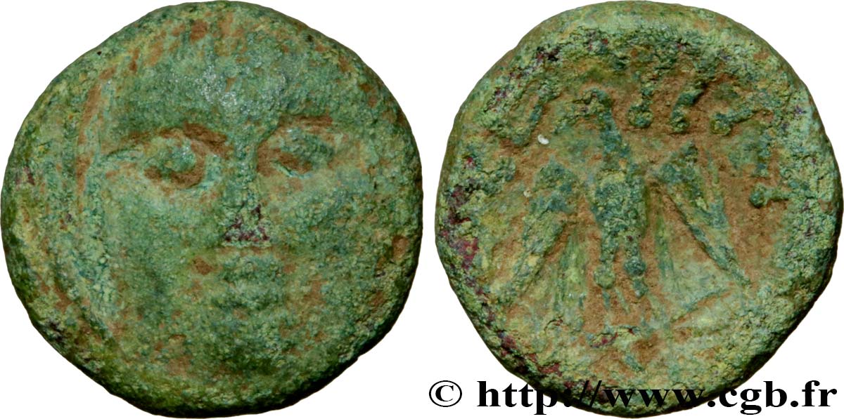 SEGUSIAVI / ÆDUI, Unspecified (Area of Feurs (Forez) / Mont-Beuvray)
 Bronze SECISV à la tête de face XF/VF