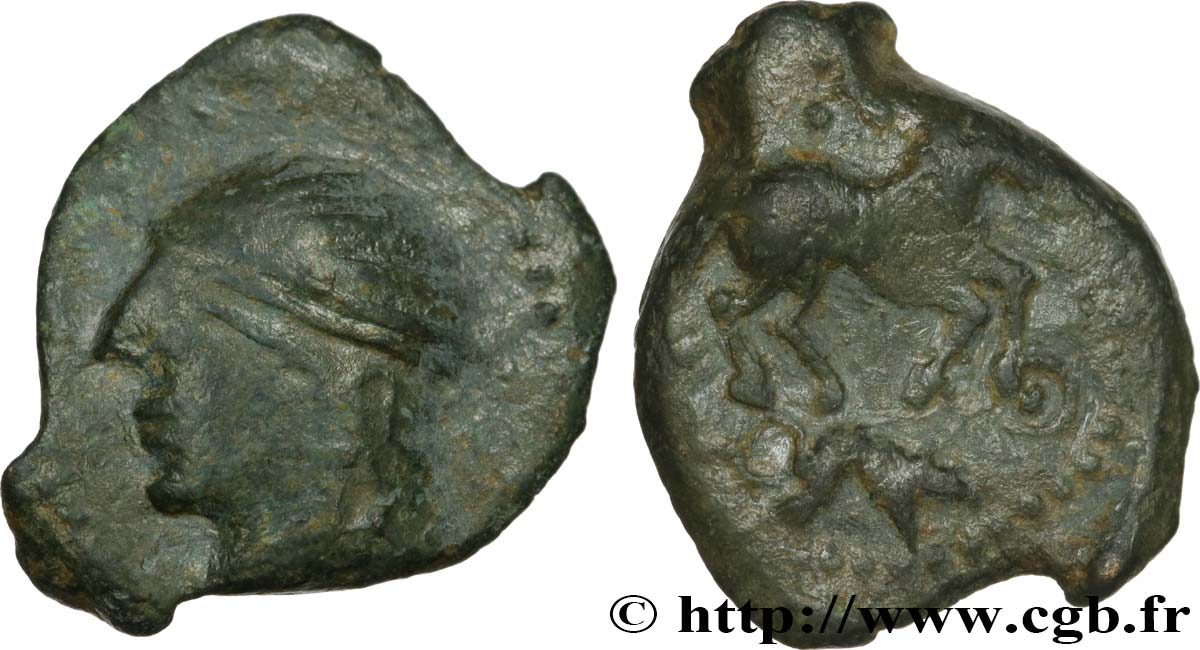 GALLIA - CARNUTES (Regione della Beauce) Bronze au cheval et au sanglier BB/q.SPL