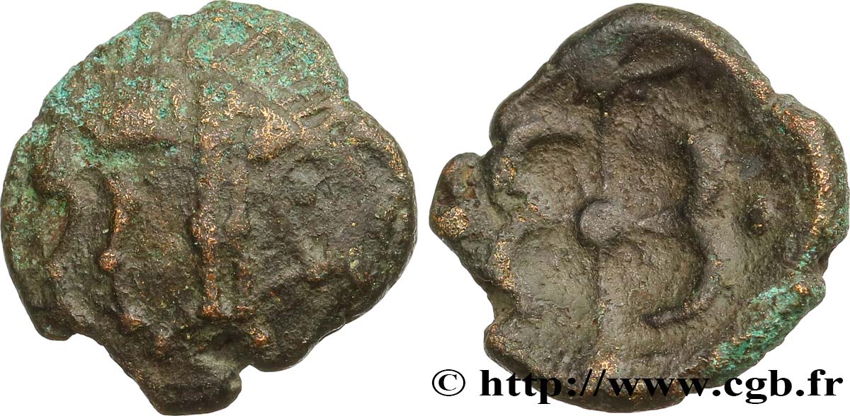 VELIOCASSES (Región de Normandia) Bronze au sanglier et au fleuron BC+