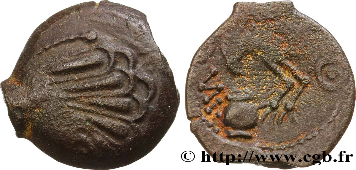 GALLIA SENONES (Regione di Sens) Bronze INS à l’oiseau et au vase, classe VIII BB