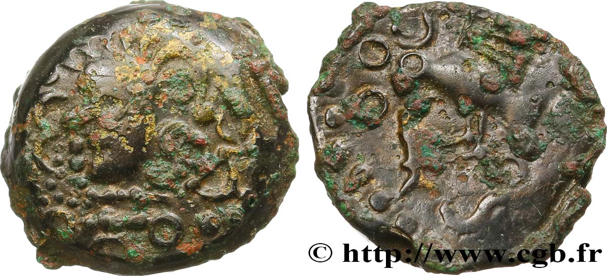 GALLIA BELGICA - MELDI (Area of Meaux) Bronze à l’aigle et au sanglier, classe I XF