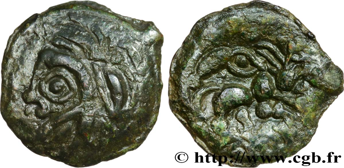 DUROCASSES (Area of Dreux) Bronze au monstre griffu et à l’oiseau XF/AU