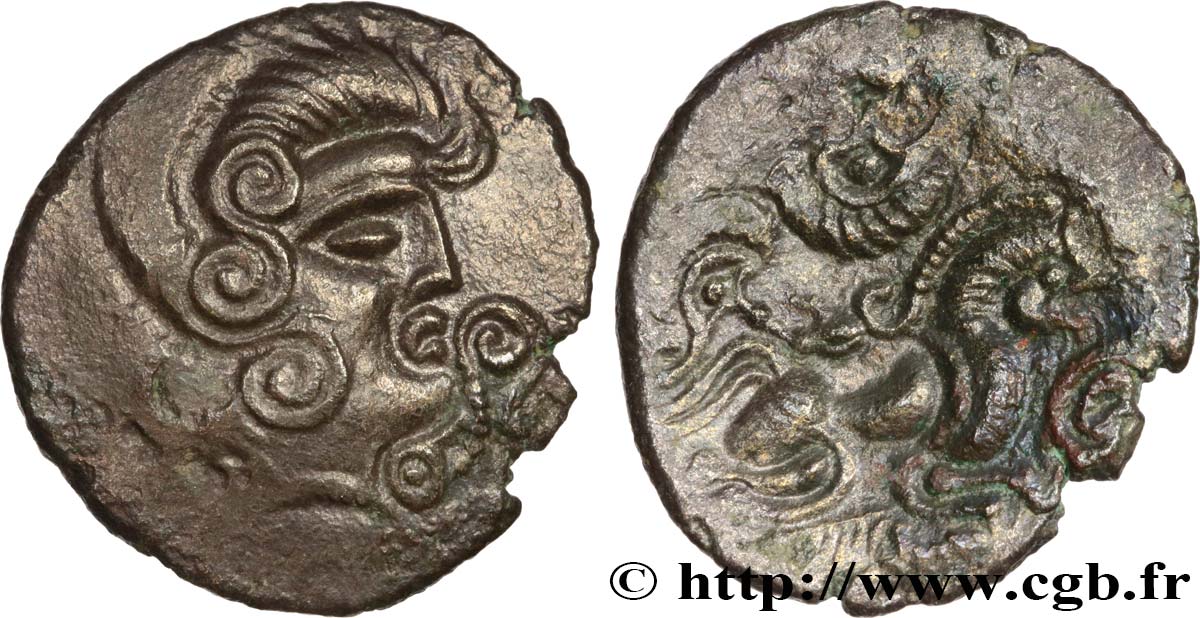GALLIA - ARMORICA - CORIOSOLITÆ (Región de Corseul, Cotes d Armor) Statère de billon, classe I au nez droit EBC
