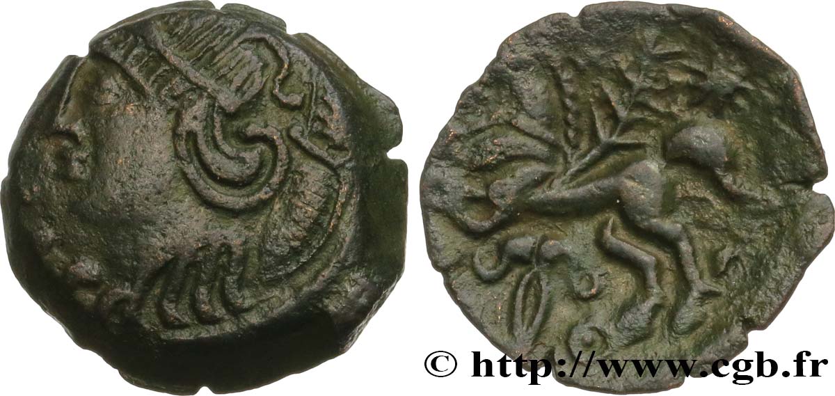VELIOCASSES (Regione di Normandia) Bronze SVTICOS, classe III à la tête casquée BB