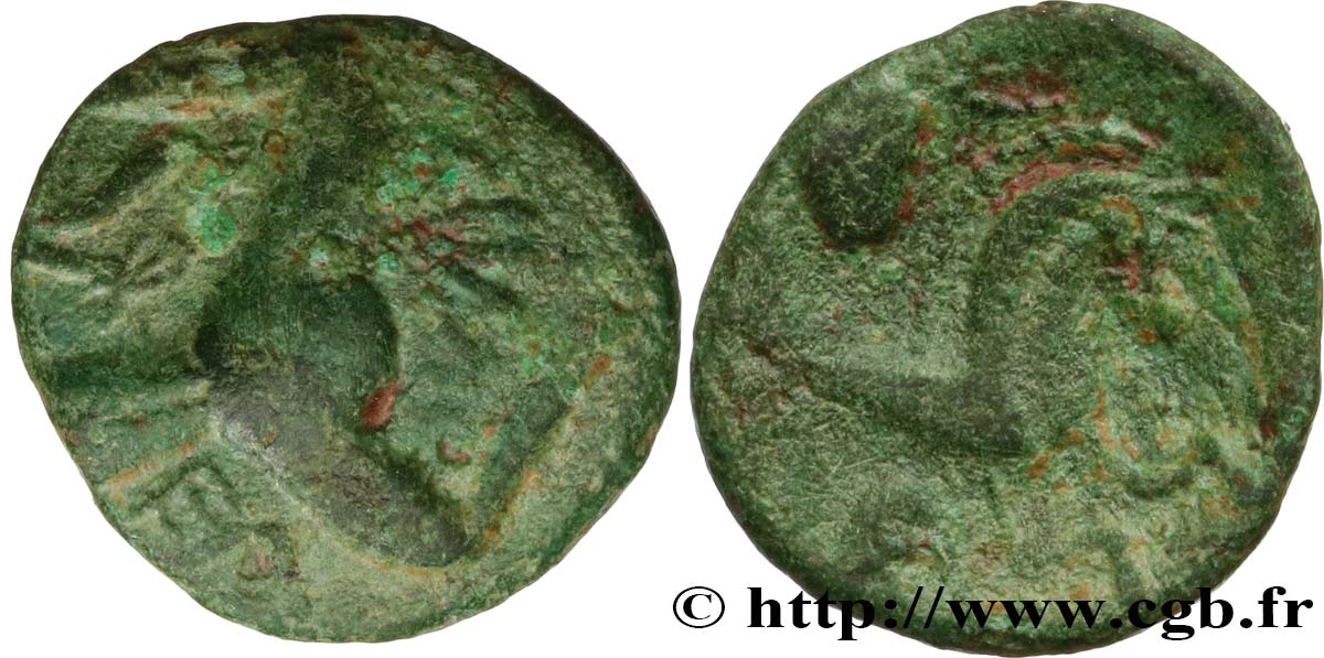 GALLIA BELGICA - BELLOVACI (Area of Beauvais) Bronze au personnage courant, EPA DVMNA VF