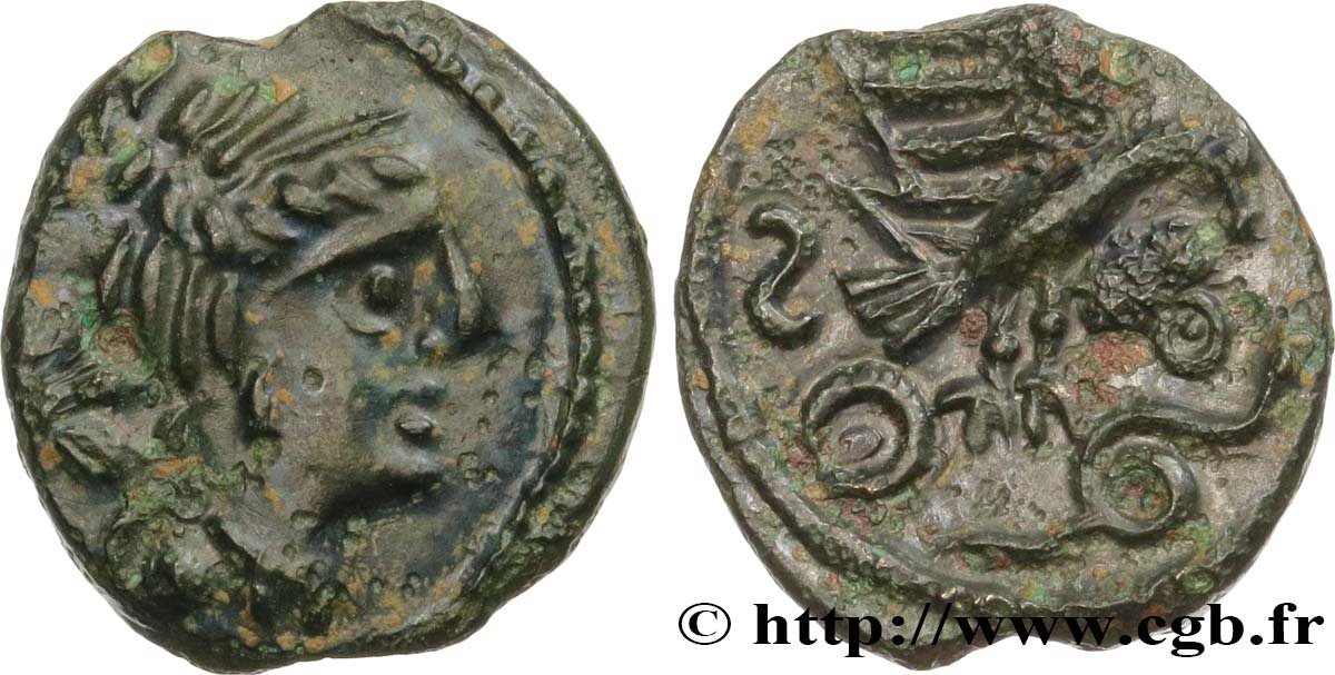 GALLIA - CARNUTES (Región de la Beauce) Bronze “à l’aigle et au serpent” MBC+
