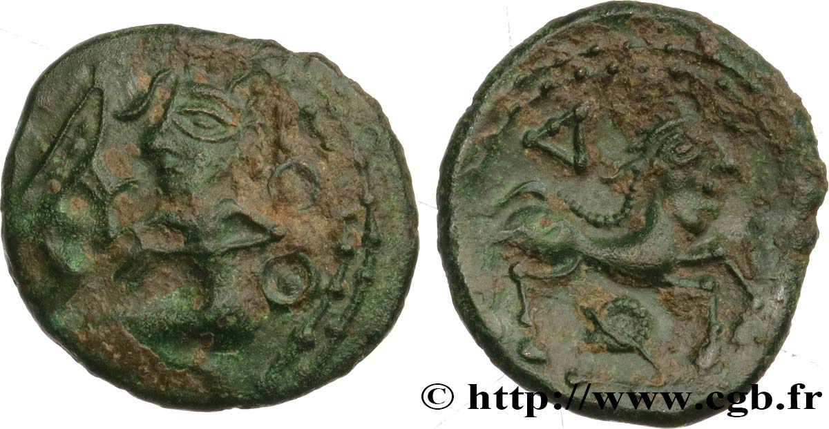 GALLIEN - BELGICA - BELLOVACI (Region die Beauvais) Bronze à l’archer agenouillé et au petit cheval VZ