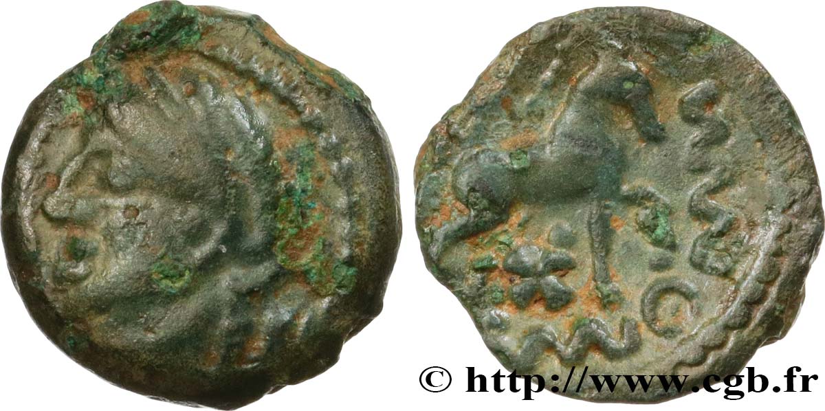 GALLIA - BELGICA - BELLOVACI (Región de Beauvais) Bronze au cheval - DT. 546b MBC