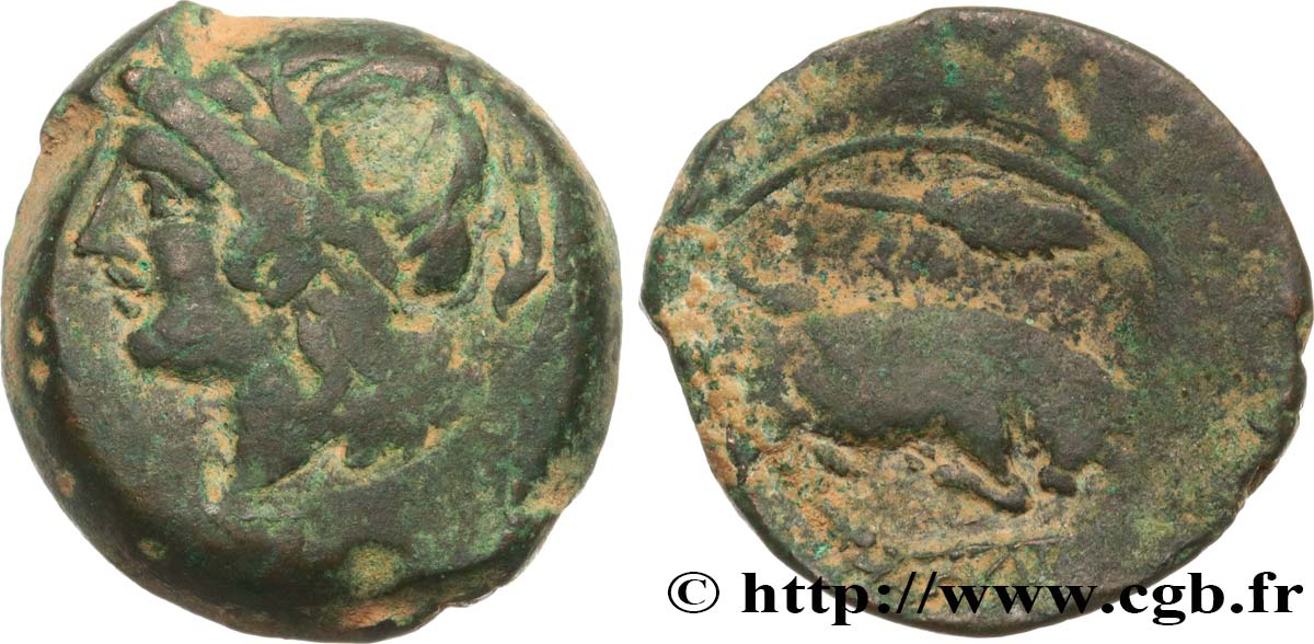 MASSALIA - MARSEILLES Bronze lourd au taureau (hémilitron) q.BB