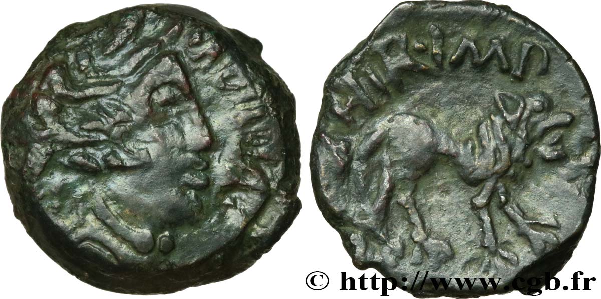 RÈMES / CARNUTES, Incertaines Bronze AOIIDIACI / A.HIR.IMP au lion TTB/TTB+