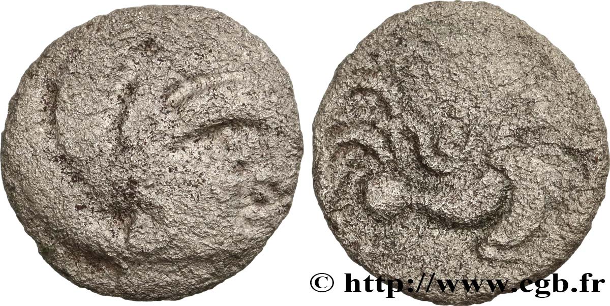 GALLIA - ARMORICA - CORIOSOLITÆ (Regione di Corseul, Cotes d Armor) Statère de billon, classe II au nez pointé q.MB