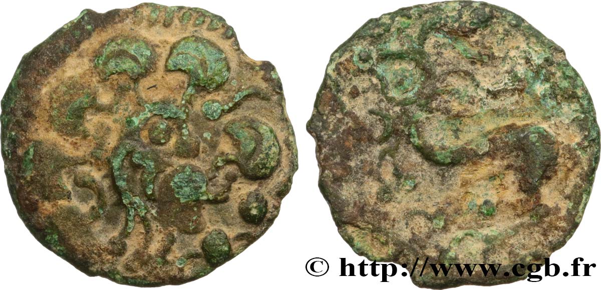 GALLIEN - BELGICA - BELLOVACI (Region die Beauvais) Bronze au lion SS/fSS