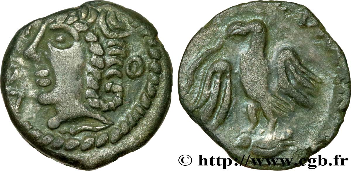 VELIOCASSES (Regione di Normandia) Bronze ECOA - RATVMACIOS, à l’aigle et au buste ailé q.SPL