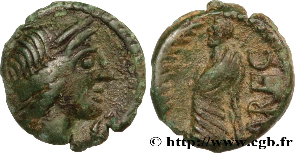 GALLIA - VOLCÆ ARECOMICI (Area of Nîmes) Bronze au Démos, VOLCAE AREC XF