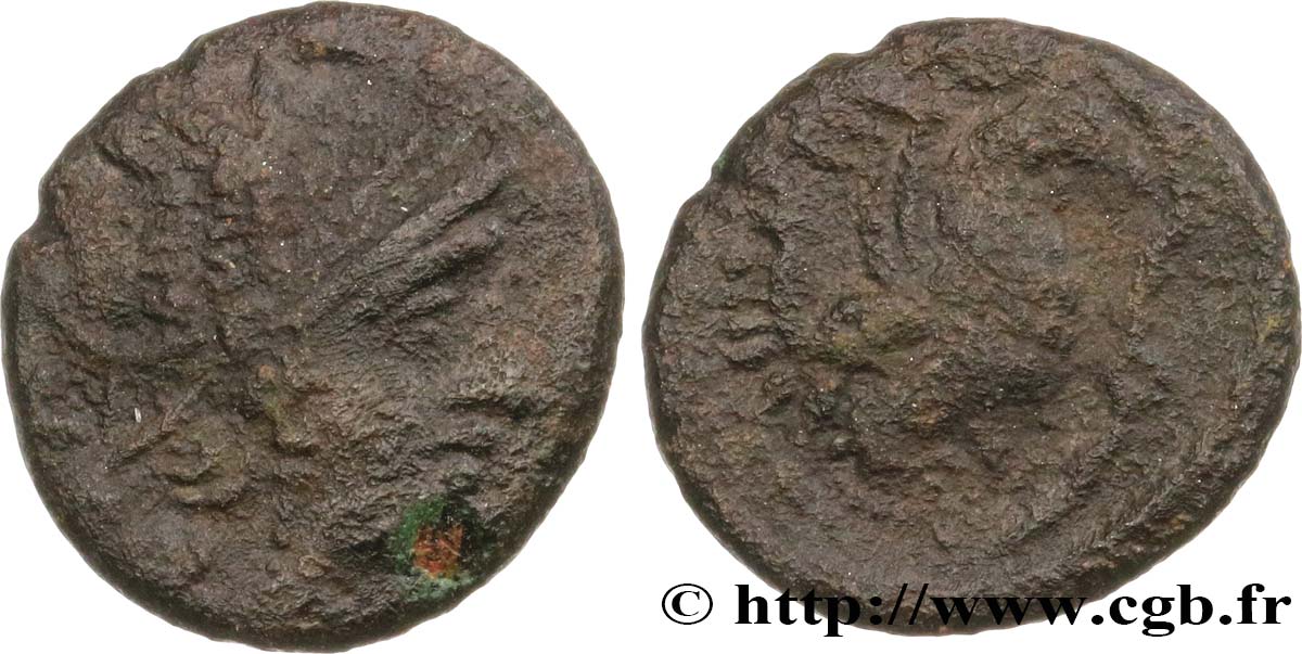 GALLIEN - BELGICA - BELLOVACI (Region die Beauvais) Bronze au coq, “type de Bracquemont” fSS