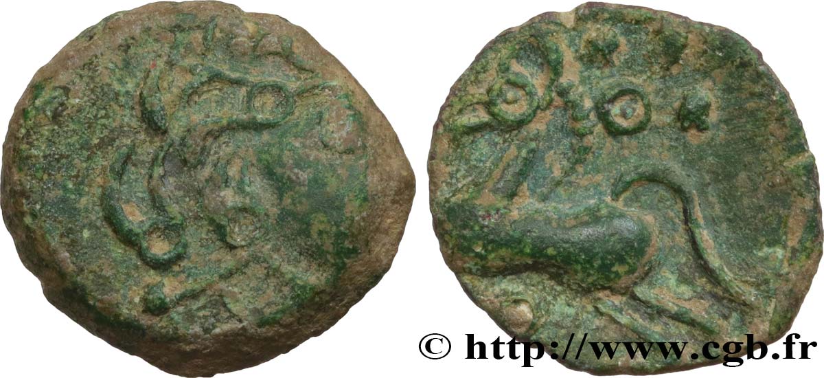 GALLIA BELGICA - REMI (Area of Reims) Bronze au cheval et aux annelets XF