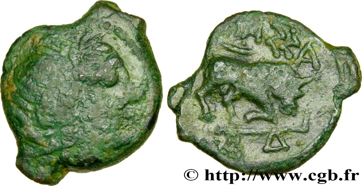 MASSALIA - MARSEILLE Bronze au taureau (hémiobole ?) F/XF