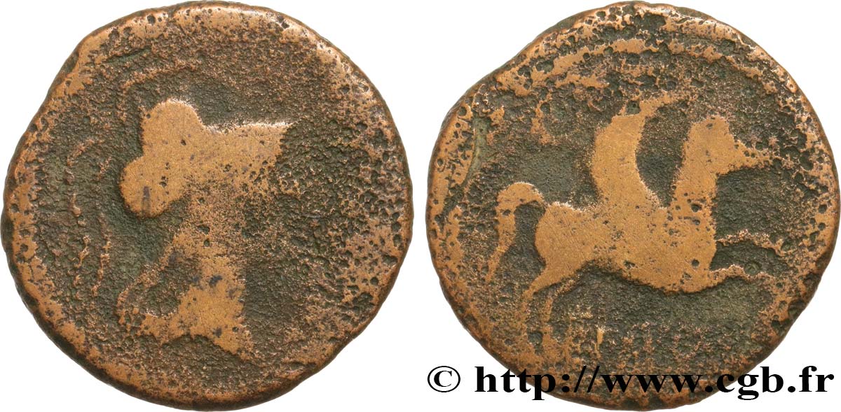 INDIGETES - EMPORIA / UNTIKESKEN (Province de Gérone - Ampurias) Unité de bronze ou as B+
