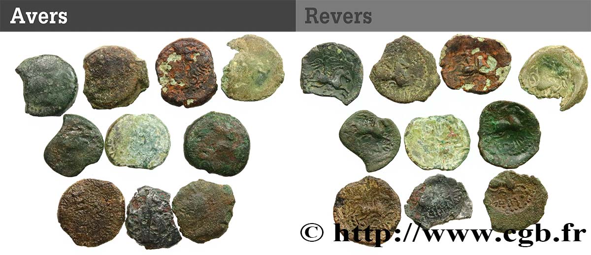 GALLIA BELGICA - MELDI (Región de Meaux) Lot de 10 bronzes EPENOS lote