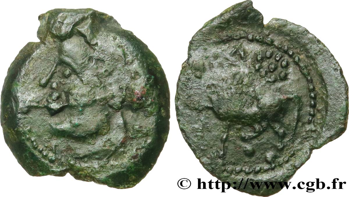 GALLIA - ARVERNI (Región de Clermont-Ferrand) Bronze ROAC, DT. 3716 et 2613 BC/MBC