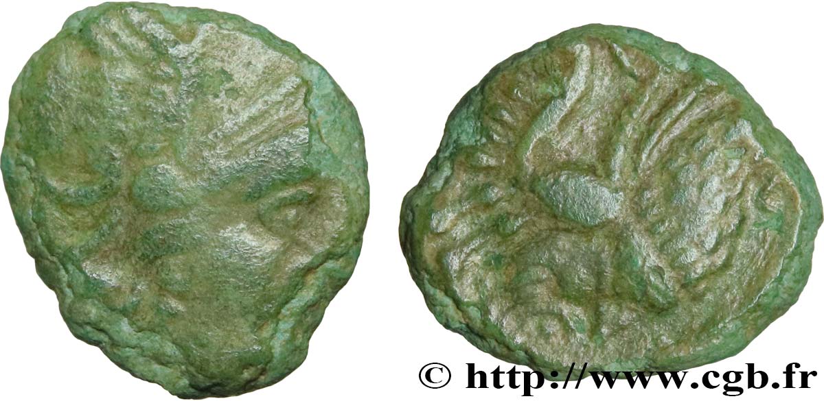 GALLIEN - BELGICA - BELLOVACI (Region die Beauvais) Bronze au coq, “type de Bracquemont” fSS