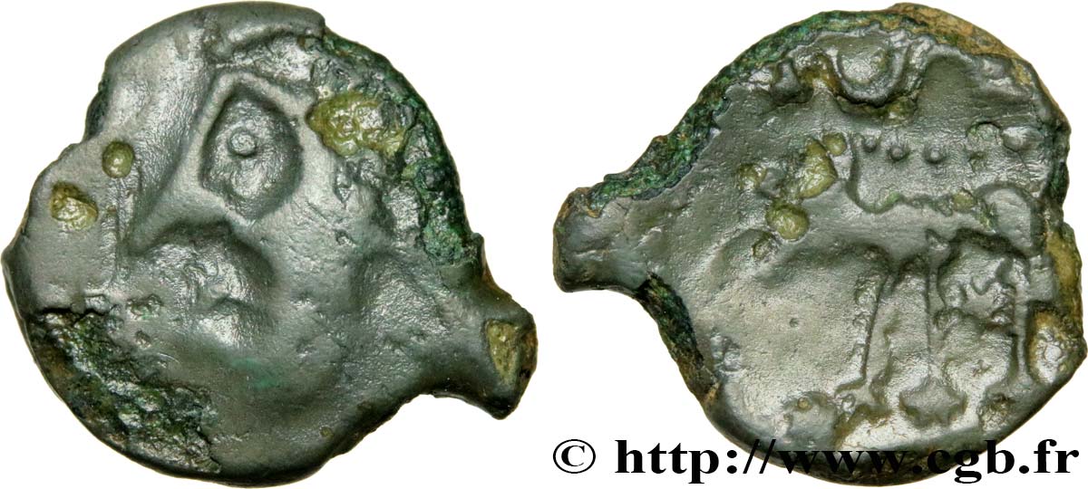 CARNUTES (Région de la Beauce) Bronze au loup, tête à gauche TTB