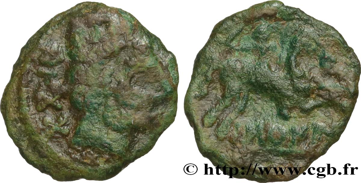 GALLIA BELGICA - AMBIANI (Area of Amiens) Bronze IMONIN au cavalier VF