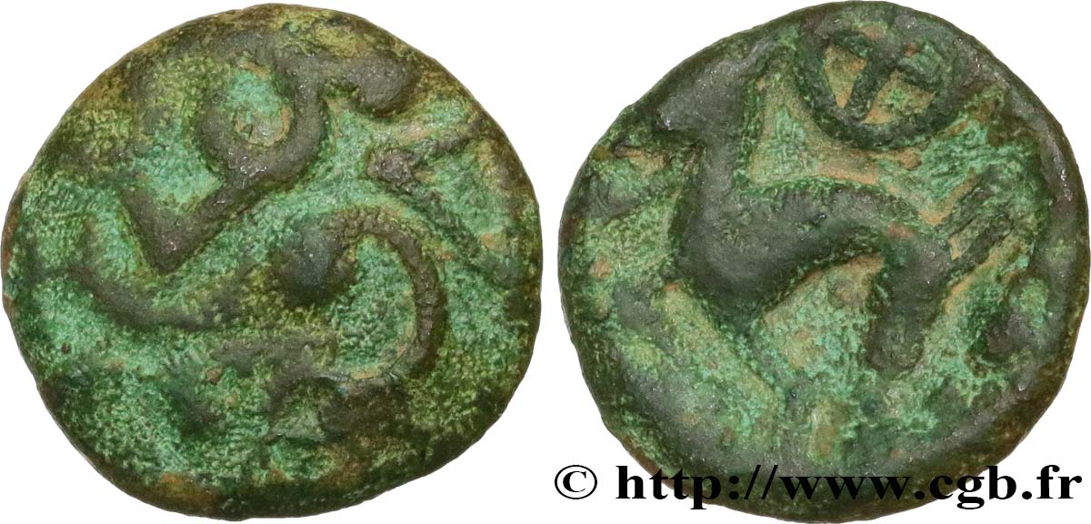GALLIA BELGICA - NERVII (Belgica) Statère à l’epsilon en bronze BB
