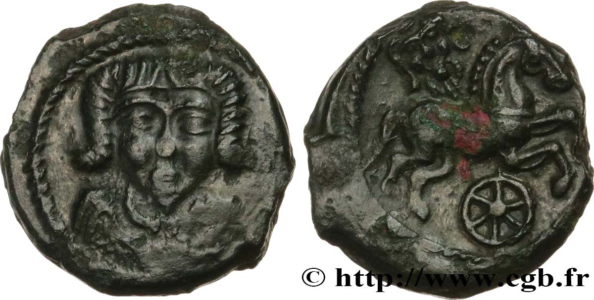 LEXOVII (Area of Lisieux) Bronze au personnage de face q.SPL