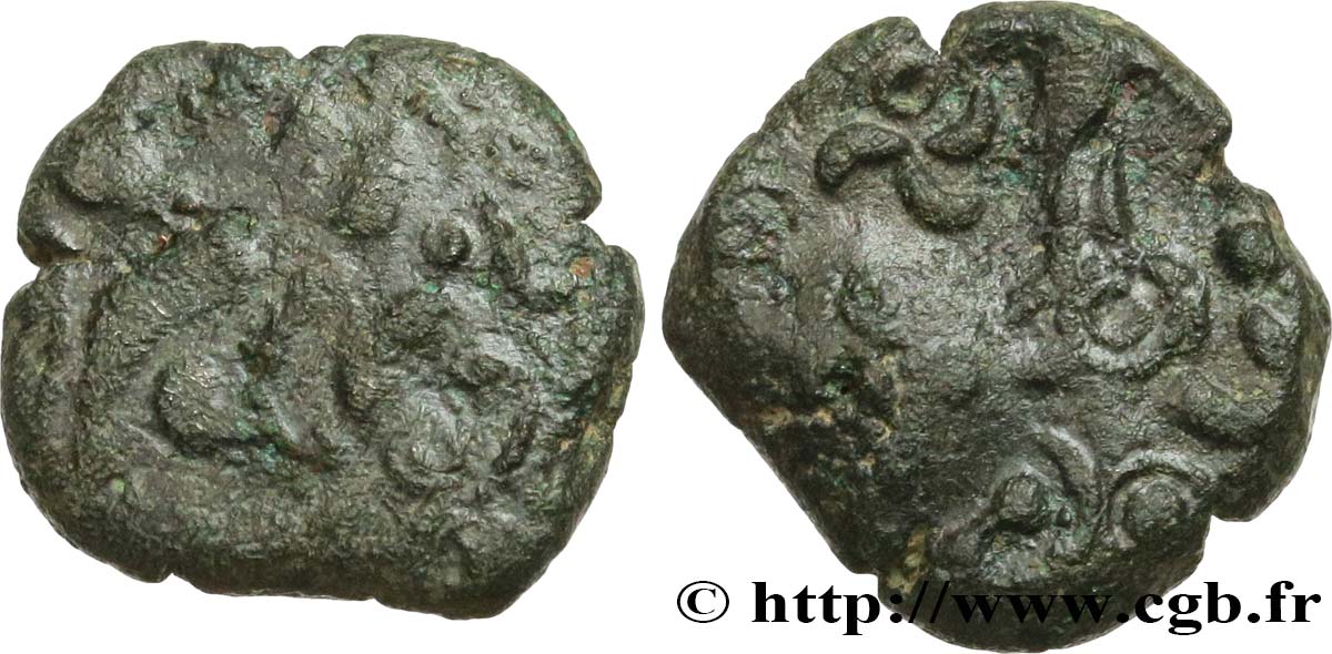 AMBIANI (Area of Amiens) Bronze “au triskèle et au canard” XF