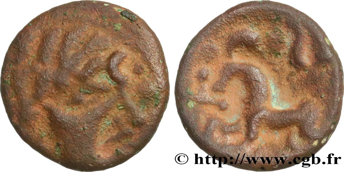 GALLIA BELGICA - AMBIANI (Regione di Amiens) Bronze au cheval, BN 8430 BB