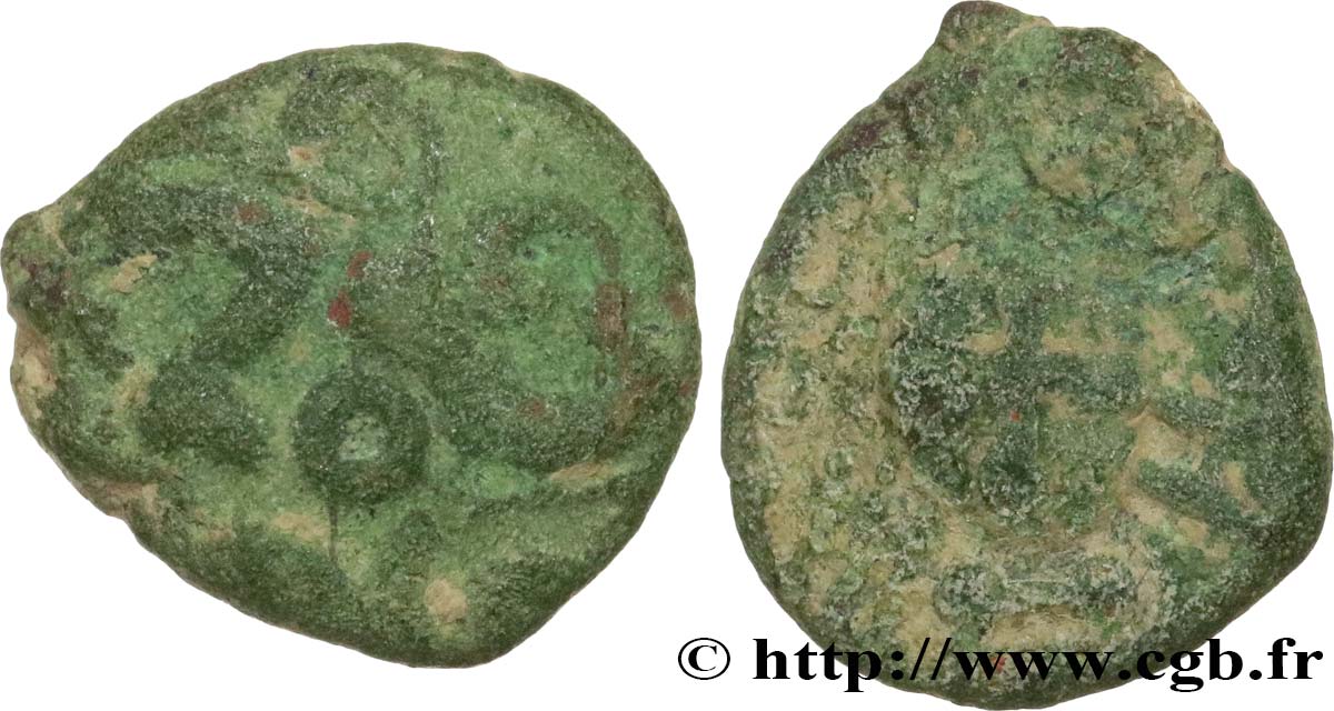 AMBIENS (Région d Amiens) Bronze “au triskèle et au canard” TB+/TTB