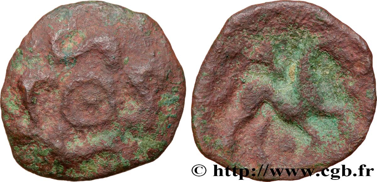 GALLIEN - BELGICA - AMBIANI (Region die Amiens) Bronze au swastika S