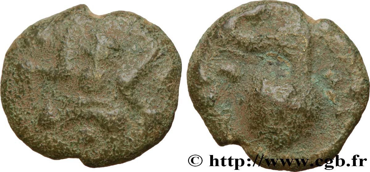 GALLIA BELGICA - AMBIANI (Regione di Amiens) Bronze “au triskèle et au canard” q.BB