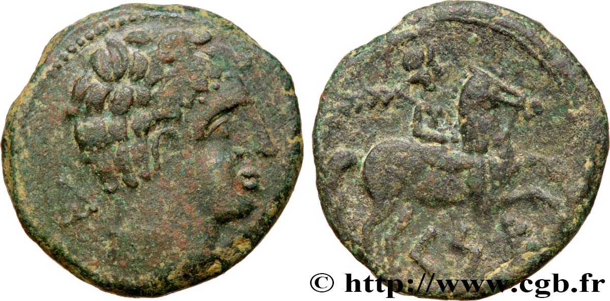 HISPANIA - SPAIN - IBERICO - KESE (Province of Tarragona) Unité de bronze au cavalier ou as XF