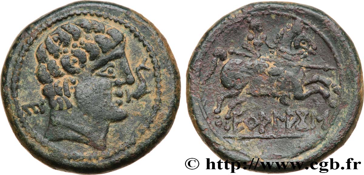 HISPANIA - EKUALAKOS (Alto Duero) Unité de bronze au cavalier ou as AU